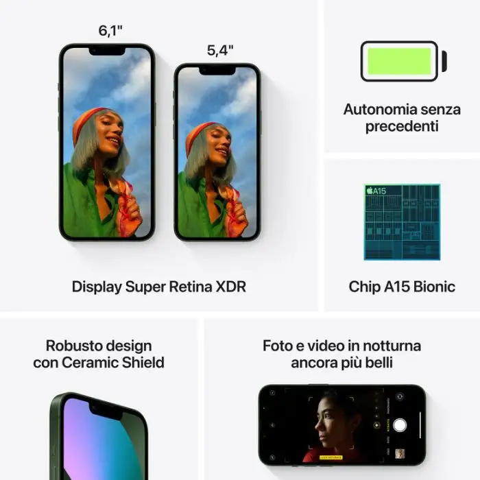Apple iPhone 13 128GB Verde , Smartphone e Cellulari , 141288 , Immagine 8