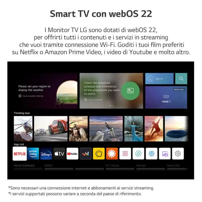 LG 24TQ520S Televisione Smart TV 24 Pollici Led WebOs Nero , 141656 , Immagine 10