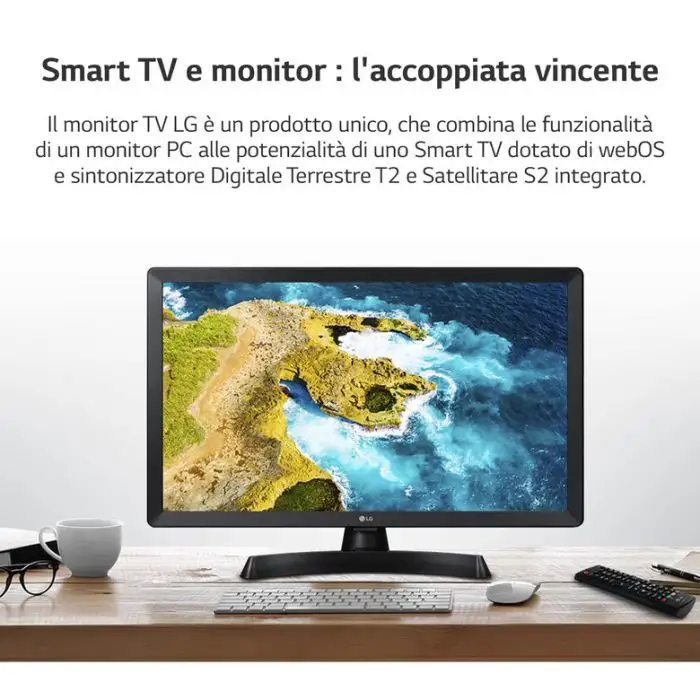 LG 24TQ520S Televisione Smart TV 24 Pollici Led WebOs Nero , 141656 , Immagine 9