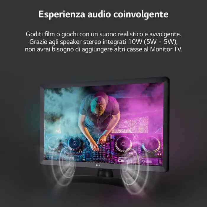 LG 24TQ520S Televisione Smart TV 24 Pollici Led WebOs Nero , 141656 , Immagine 12