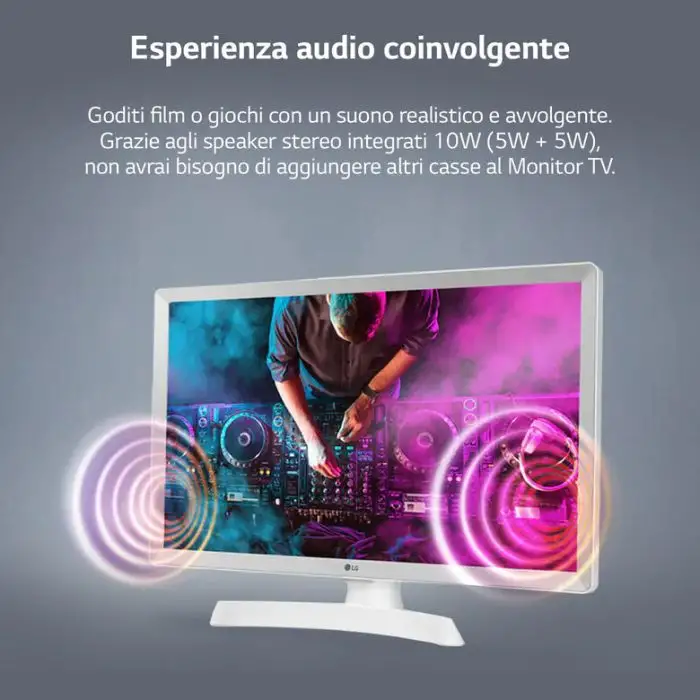 LG 24TQ510S Televisione Smart TV 24 Pollici Led WebOs Bianco , 145939 , Immagine 12