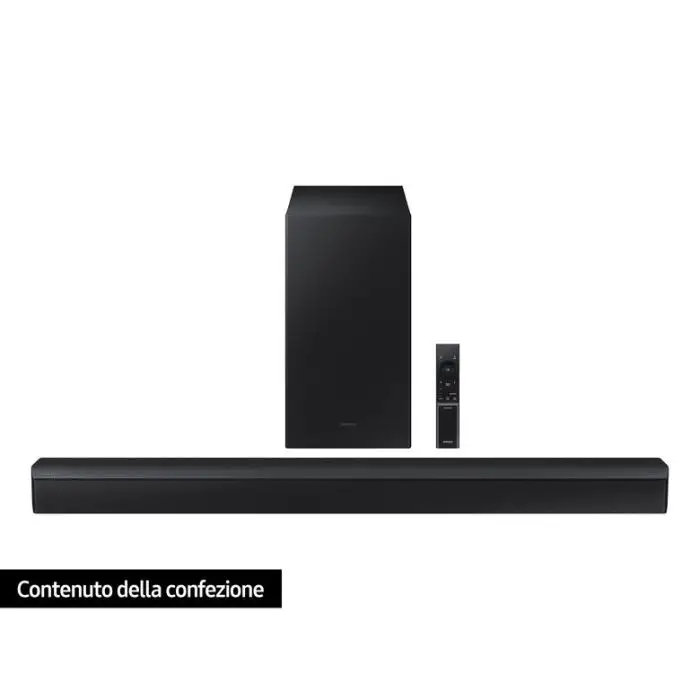 Samsung Soundbar HW-B450/ZF con subwoofer 2.1 canali 300W, bassi profondi, effetto surround, suone ottimizzato, unico telecomando , 141995 , Immagine 9