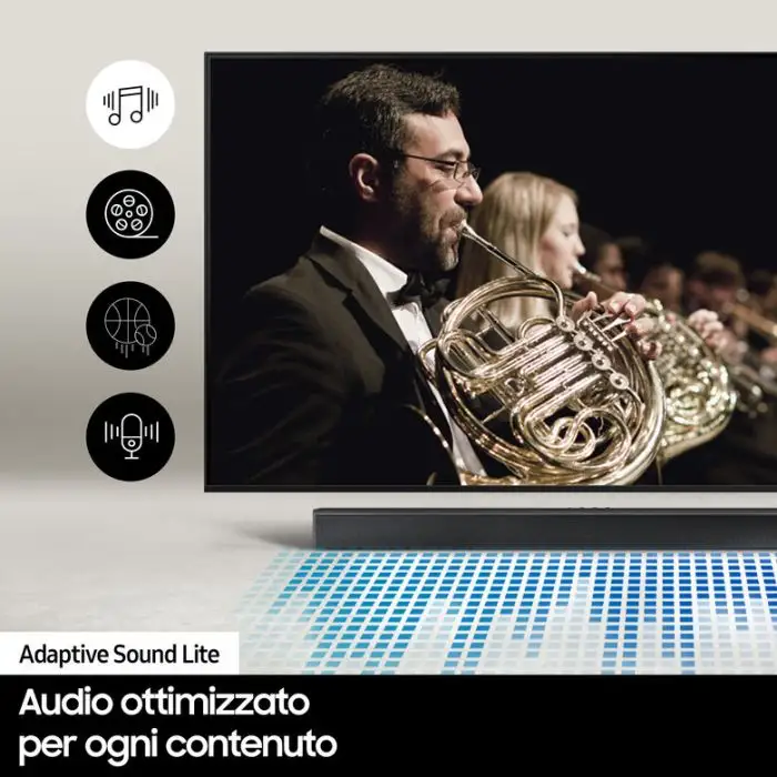 Samsung Soundbar HW-B450/ZF con subwoofer 2.1 canali 300W, bassi profondi, effetto surround, suone ottimizzato, unico telecomando , 141995 , Immagine 7