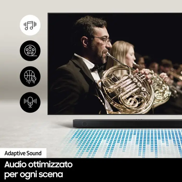 Samsung Soundbar HW-Q700B/ZF con subwoofer 3.1.2 canali 320W, audio 3D wireless ottimizzato, effetto cinema surround , 141990 , Immagine 11