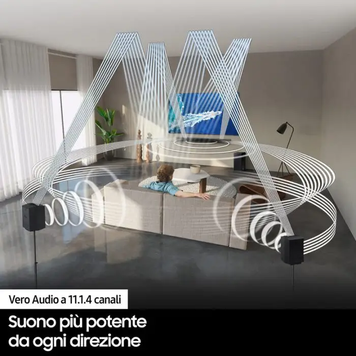 Samsung Soundbar HW-Q990B/ZF con subwoofer e speaker 11.1.4 canali 656W, audio 3D wireless ottimizzato, effetto cinema surround , 143933 , Immagine 8