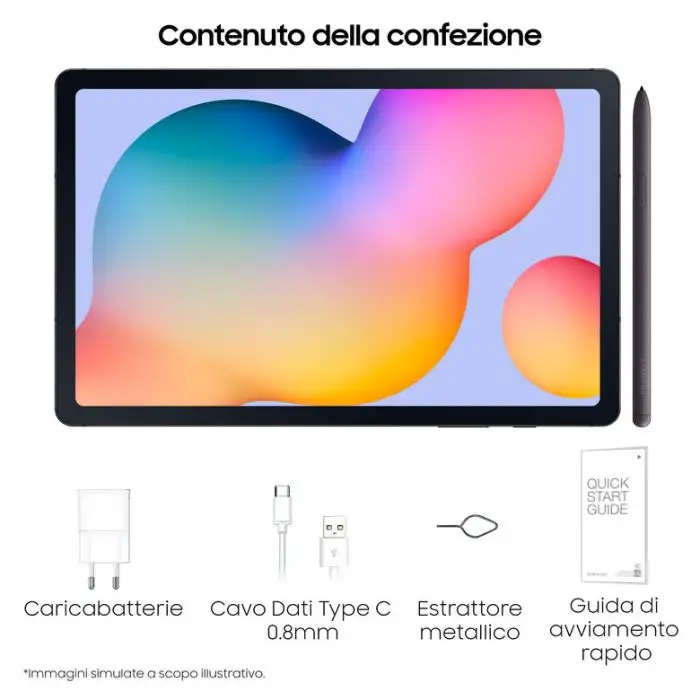 Samsung Galaxy Tab S6 Lite Tablet Android 10.4 Pollici Wi-Fi RAM 4 GB, 128 GB espandibili Tablet Android 12 Oxford Gray , Computer e portatili , 142303 , Immagine 9