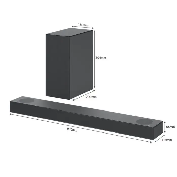 LG Soundbar S75Q 380W 3.1.2 canali, Meridian, Dolby Atmos , 142859 , Immagine 9
