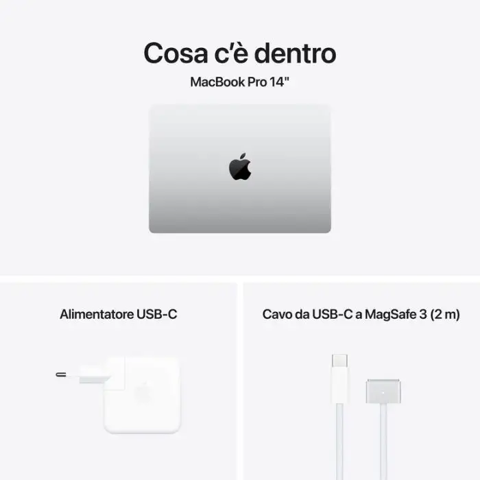 Apple MacBook Pro 14&quot;: Chip M4 Pro con cpu 12 core e gpu 16 core, 512GB SSD - Argento , 156474 , Immagine 8