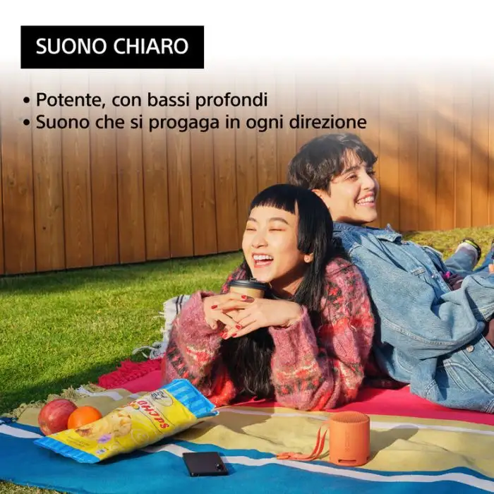 Sony SRS-XB100 - Speaker Wireless Bluetooth, portatile, leggero, compatto, da esterno, da viaggio, resistente IP67 impermeabile e antipolvere, batteria da 16 ore, cinturino versatile, chiama , 149970 , Immagine 3