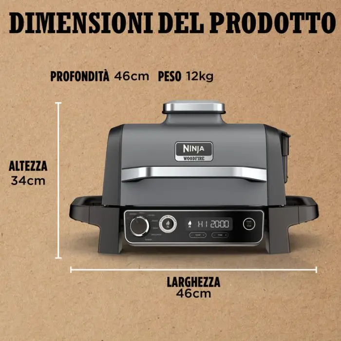Ninja Barbecue elettrico Woodfire con affumicatore integrato OG701EU , 158128 , Immagine 17