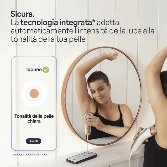 Braun Epilatore Luce Pulsata Smart Skin I·Expert, Epilazione A Casa Tua, Custodia, Rasoio Donna Venus, 2 Testine, PL7147 , 154729 , Immagine 5