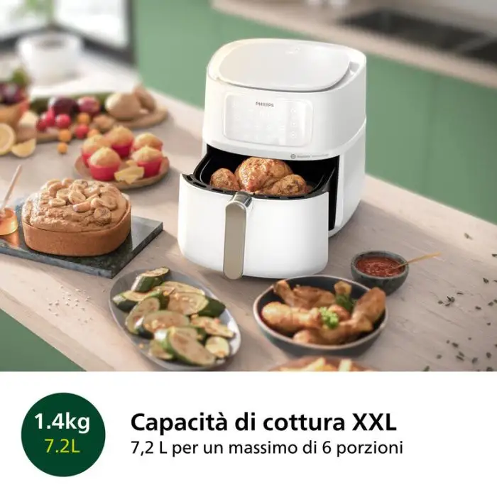 Philips 5000 series Airfryer 7.2L, Friggitrice ad aria 16-in-1, App per ricette, HD9285/00 , 156400 , Immagine 2