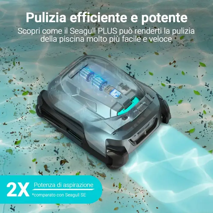 Aiper Robot Seagull Plus Robot Pulisci Piscina a batteria , 147134 , Immagine 5