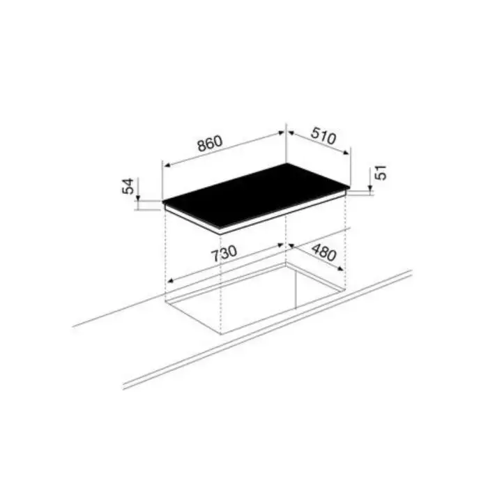 Glem Gas GTI951BSL piano cottura Induzione da incasso , 157049 , Immagine 2