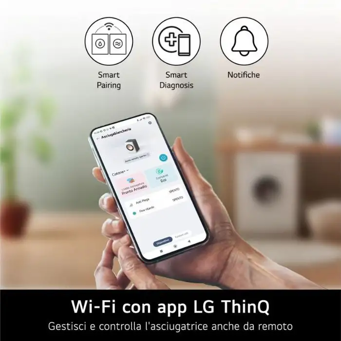 LG RH18U8AVCW Asciugatrice 18kg Pompa di calore DUAL Inverter Serie U8 Direct Drive AI Dry Wi-Fi Allergy Care A+++  , 155616 , Immagine 13