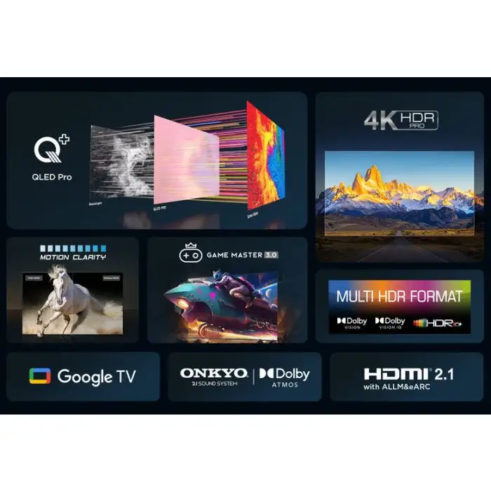 TCL 55C655 Televisione Smart TV 55 Pollici Qled 4K Serie C6 Dolby Vision Atmos Google TV Audio Onkyo , 153313 , Immagine 6