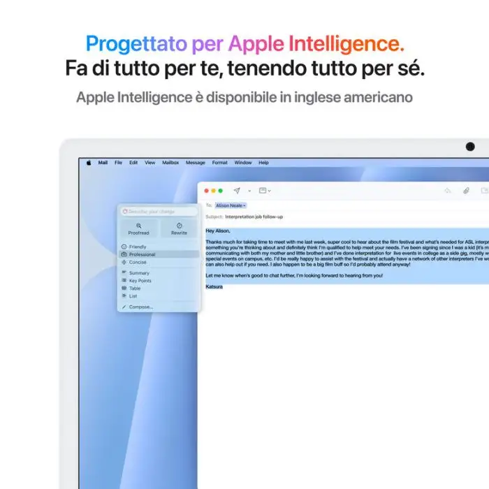 Apple iMac 24&quot;Retina Display 4,5K, Chip M4 con CPU 10‑core, GPU 10‑core, 16GB, 256GB SSD, Blu , 156410 , Immagine 5