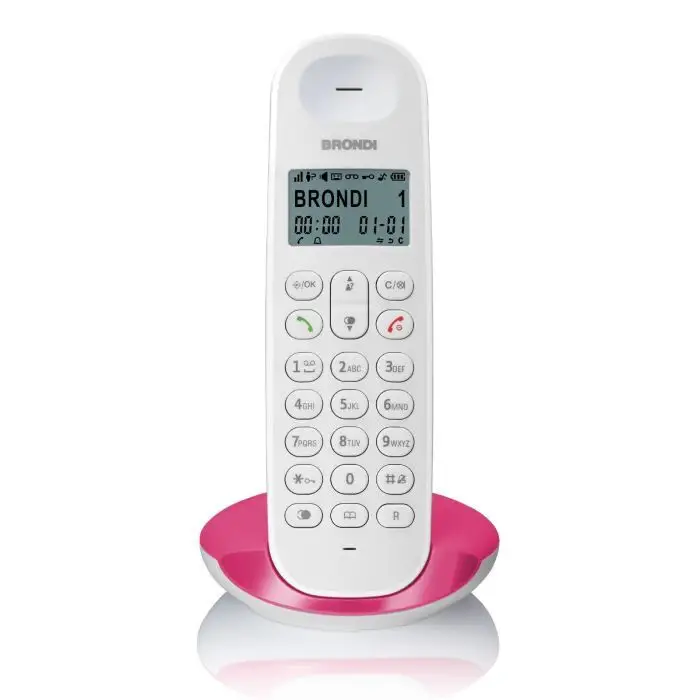Brondi Lotus Telefono DECT Magenta, Bianco main product photo
