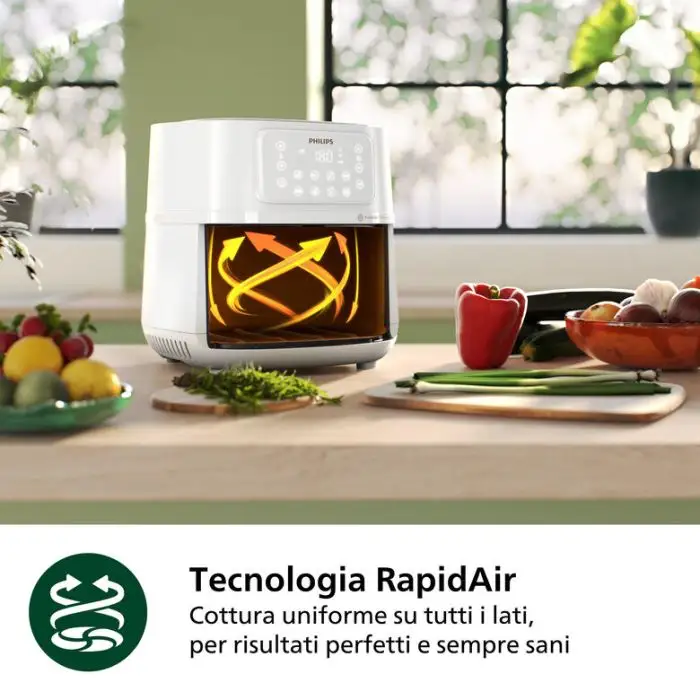 Philips 5000 series Airfryer 7.2L, Friggitrice ad aria 16-in-1, App per ricette, HD9285/00 , 156400 , Immagine 3
