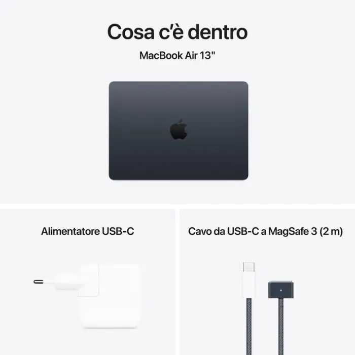 Apple MacBook Air 13&#039;&#039; M4 chip 10-core CPU 10-core GPU, 16GB, 512GB SSD - Mezzanotte , 158325 , Immagine 11