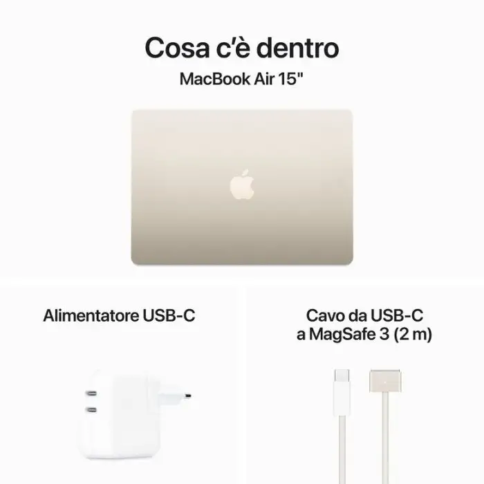 Apple MacBook Air 15&quot;: Chip M3 con CPU 8-core e GPU 10-core, 256GB SSD - Galassia , 156459 , Immagine 9