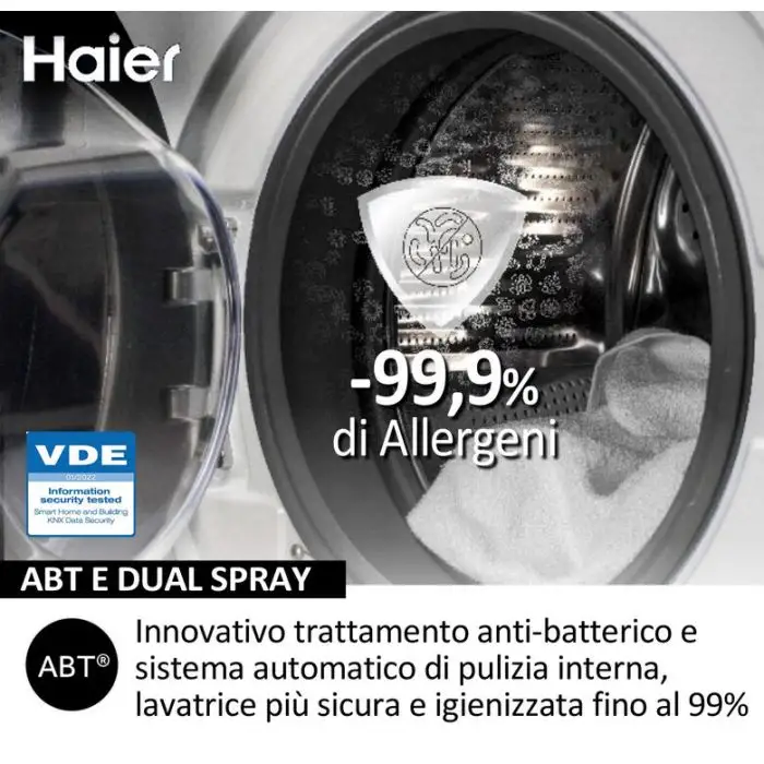 Haier HW80-BP14929A-S lavatrice Caricamento frontale 8 kg 1400 Giri/min Bianco , 153876 , Immagine 14
