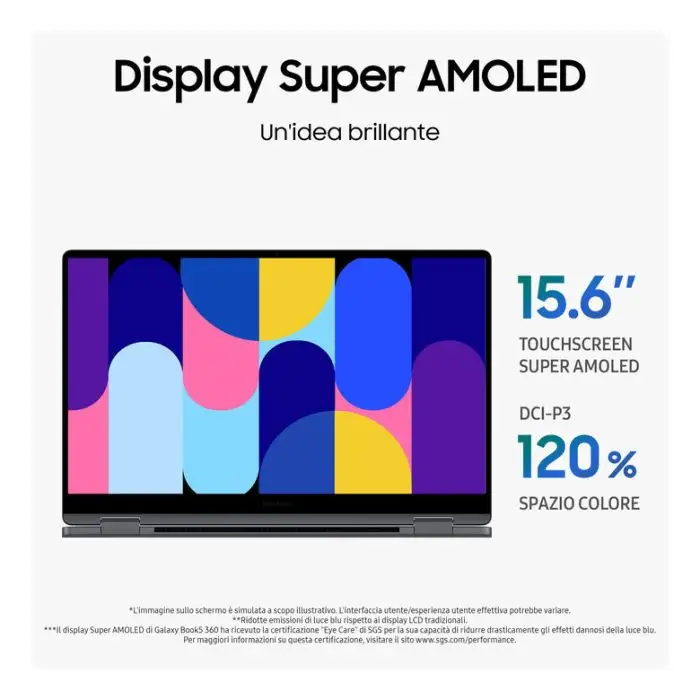 Samsung Galaxy Book5 360 Intel Core Ultra 5 226V Computer portatile 39,6 cm (15.6&quot;) Touch screen Full HD 16 GB LPDDR5x-SDRAM 512 GB SSD Wi-Fi 7 (802.11be) Windows 11 Home Grigio , Notebook , 157615 , Immagine 4