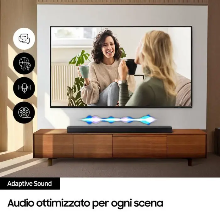 Samsung Soundbar HW-B650D/ZF Serie B, 4 Speaker, Wireless Dolby 5.1ch, Audio a 3.1 Canali, Surround sound expansion, Compatibile con Alexa e Google Assistant, Black , 154813 , Immagine 7