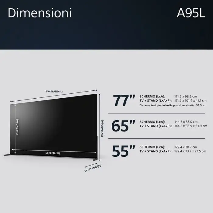 Sony BRAVIA XR XR-65A95L QD-OLED 4K HDR Google TV ECO PACK BRAVIA CORE Perfect for PlayStation5 Seamless Edge Design , 149636 , Immagine 16