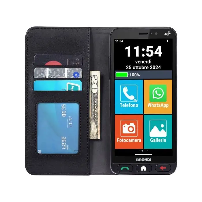 Brondi AMICO VERO 4G 14,5 cm (5.7&quot;) Doppia SIM Android 14 3 GB 32 GB 2800 mAh Nero , 156583 , Immagine 6