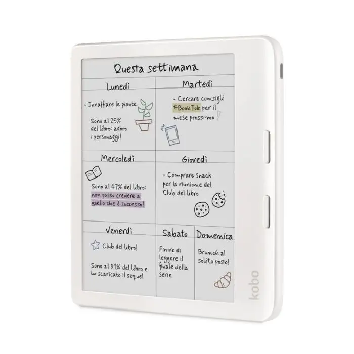Rakuten Kobo Libra Colour lettore e-book Touch screen 32 GB Wi-Fi Bianco , 153394 , Immagine 2