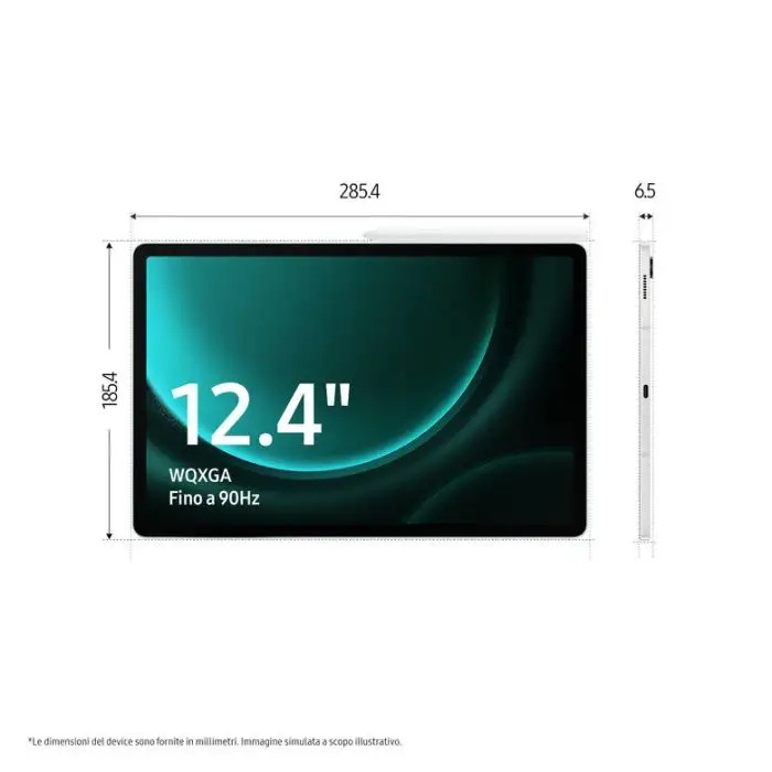 Samsung Galaxy Tab S9 FE+ Tablet Android 12.4 Pollici TFT LCD PLS Wi-Fi RAM 12 GB 256 GB Tablet Android 13 Gray , 156286 , Immagine 4