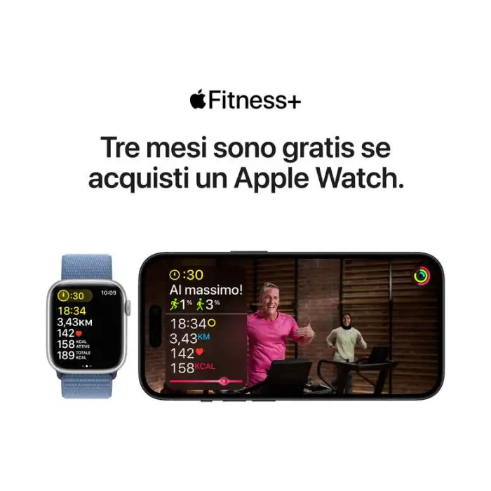 Apple Watch Series 9 GPS Cassa 45mm in Alluminio Mezzanotte con Cinturino Sport Loop Mezzanotte , 149754 , Immagine 11