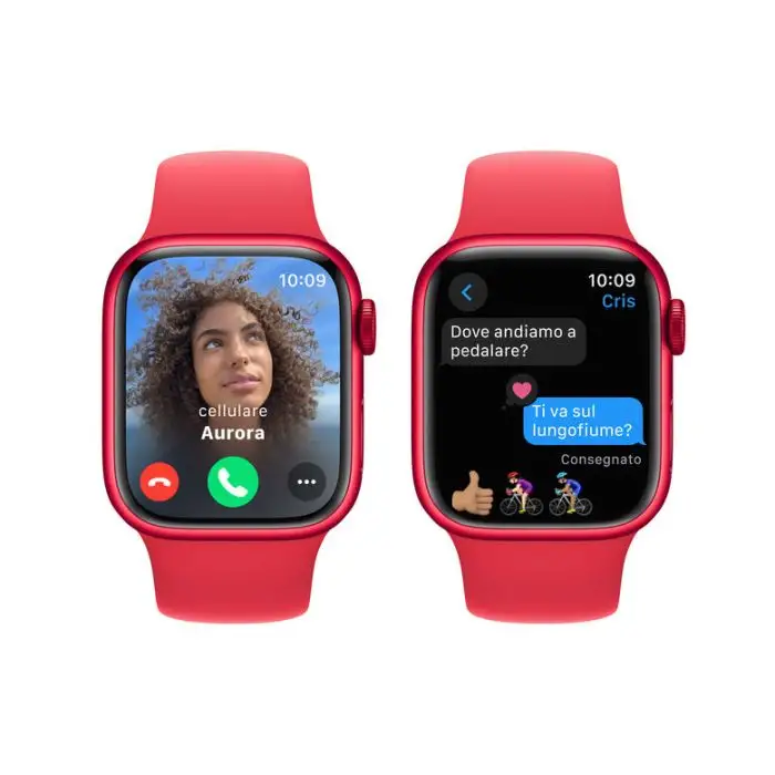 Apple Watch Series 9 GPS Cassa 41m in Alluminio (PRODUCT)RED con Cinturino Sport Band (PRODUCT)RED - S/M , 149786 , Immagine 6