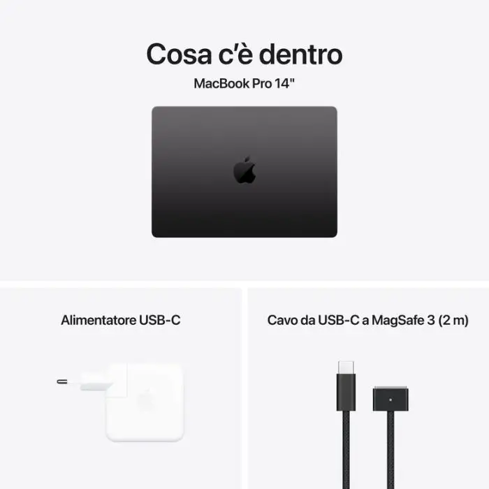 Apple MacBook Pro 14&quot;: Chip M4 con cpu 10 core e gpu 10 core, 1TB SSD - Nero siderale , 156468 , Immagine 8