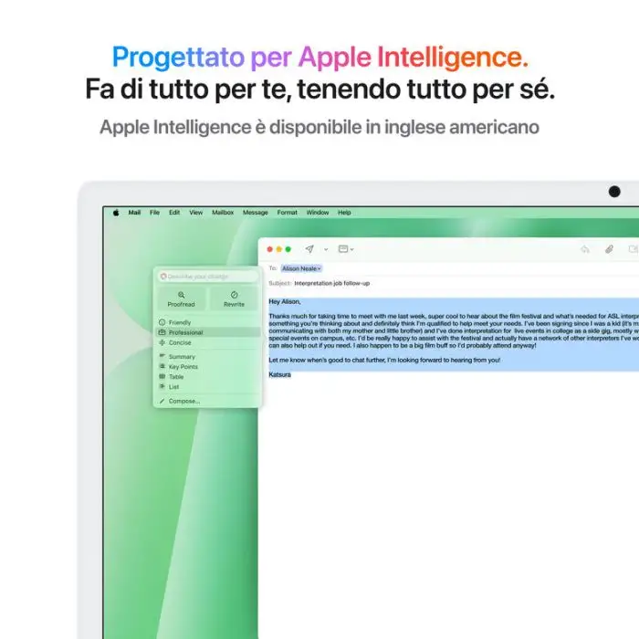 Apple iMac 24&quot;Retina Display 4,5K, Chip M4 con CPU 8‑core, GPU 8‑core, 16GB, 256GB SSD, Verde , 156407 , Immagine 5