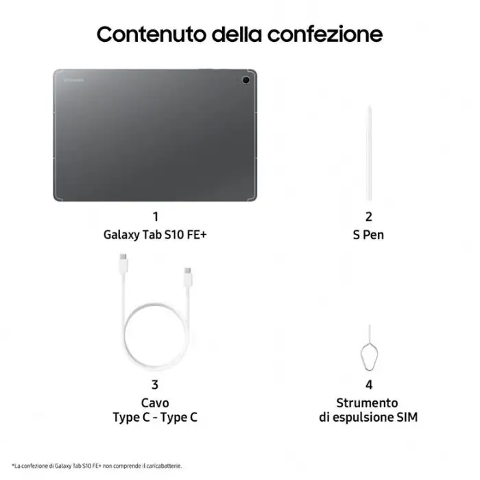 Samsung Galaxy Tab S10 FE+ Tablet Android Display 13.1 Pollici Wifi 12/256GB 10.090 mAh S Pen Android 15 Gray , 158218 , Immagine 7