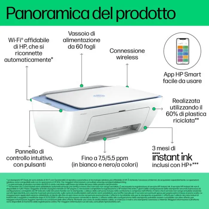 HP DeskJet Stampante multifunzione 2822e, Colore, Stampante per Casa, Stampa, copia, scansione, scansione verso PDF , 151948 , Immagine 16
