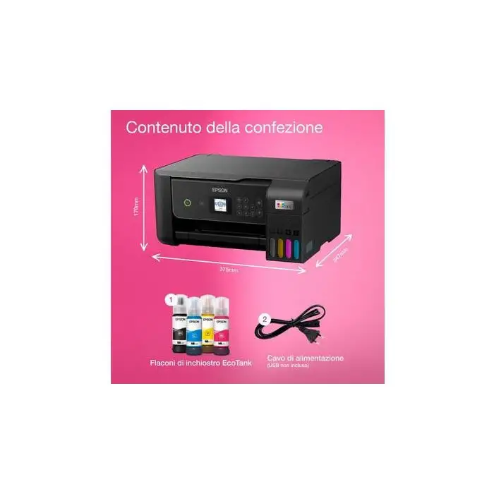Epson EcoTank ET-2870 Ad inchiostro A4 5760 x 1440 DPI 33 ppm Wi-Fi , 151868 , Immagine 9
