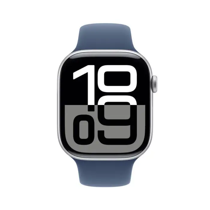 Apple Watch Series 10 GPS 46mm Cassa in Alluminio Color Argento con Denim Sport Band - S/M , 155563 , Immagine 2