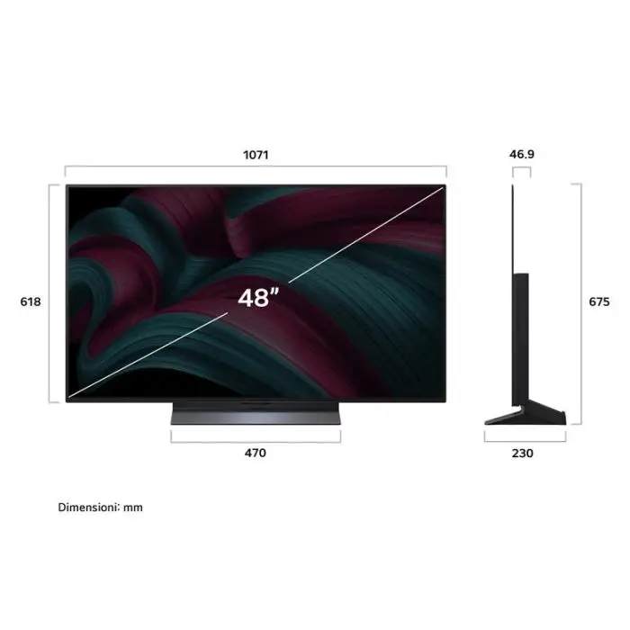 LG OLED evo AI OLED48C55LA TV Serie C5 48&#039;&#039; 4K, α9 Gen8, Dolby Vision, 40W, 4 HDMI, VRR 144Hz, Smart TV WebOS 25 , 158721 , Immagine 8