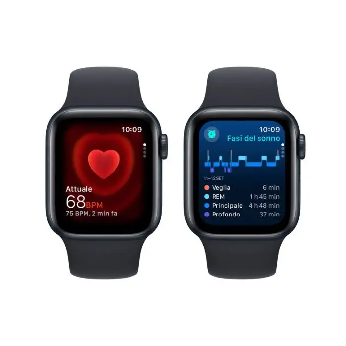 Apple Watch SE GPS + Cellular Cassa 40mm in Alluminio Mezzanotte con Cinturino Sport Mezzanotte - M/L , 150467 , Immagine 5