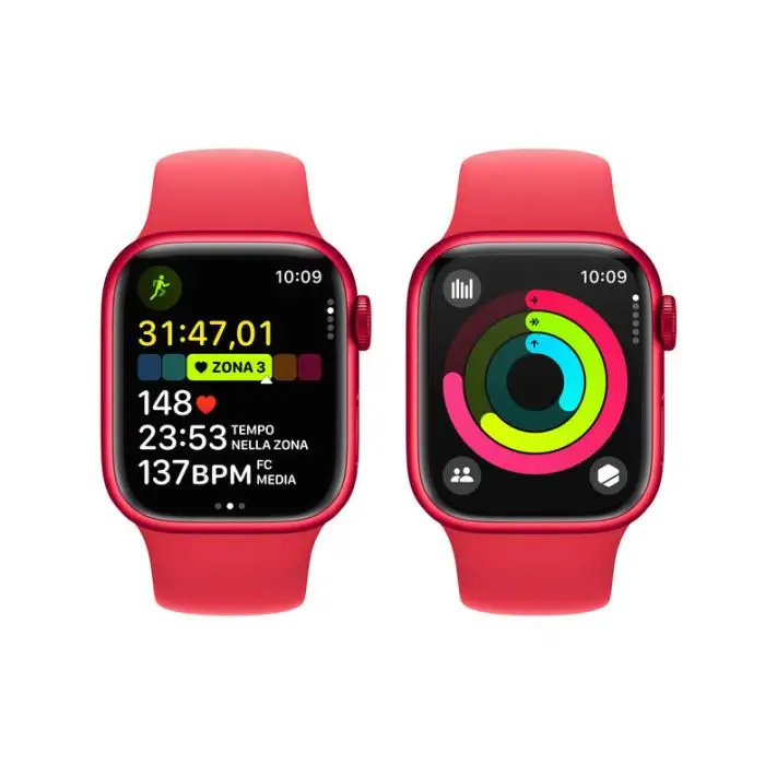 Apple Watch Series 9 GPS Cassa 41m in Alluminio (PRODUCT)RED con Cinturino Sport Band (PRODUCT)RED - S/M , 149786 , Immagine 8