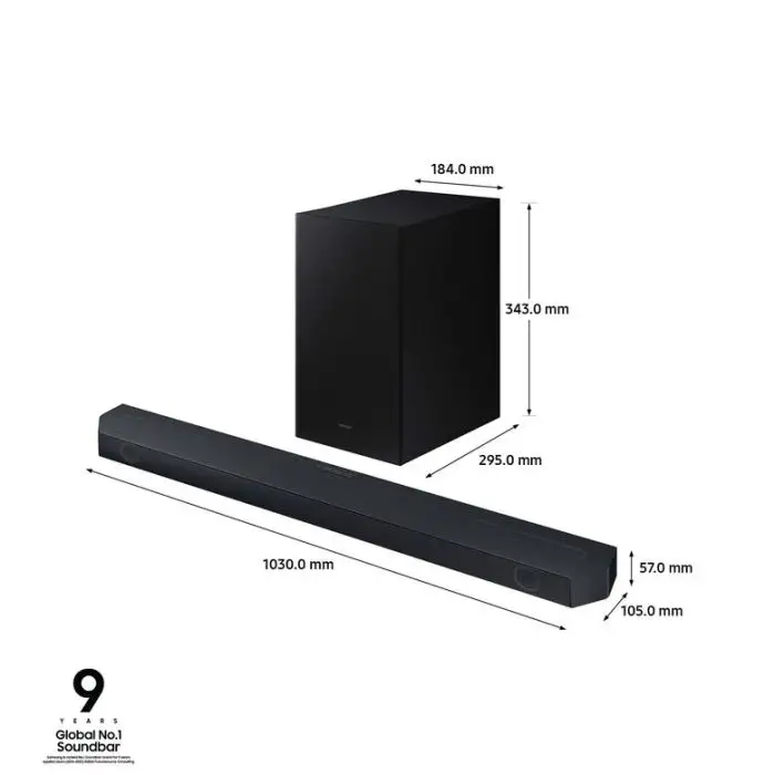 Samsung Soundbar HW-Q600C/ZF Serie Q, 9 speaker, Wireless Dolby Atmos, Audio a 3.1.2 canali, Q-Simphony, Compatibile con Alexa e Google Assistant, Black , 147548 , Immagine 10