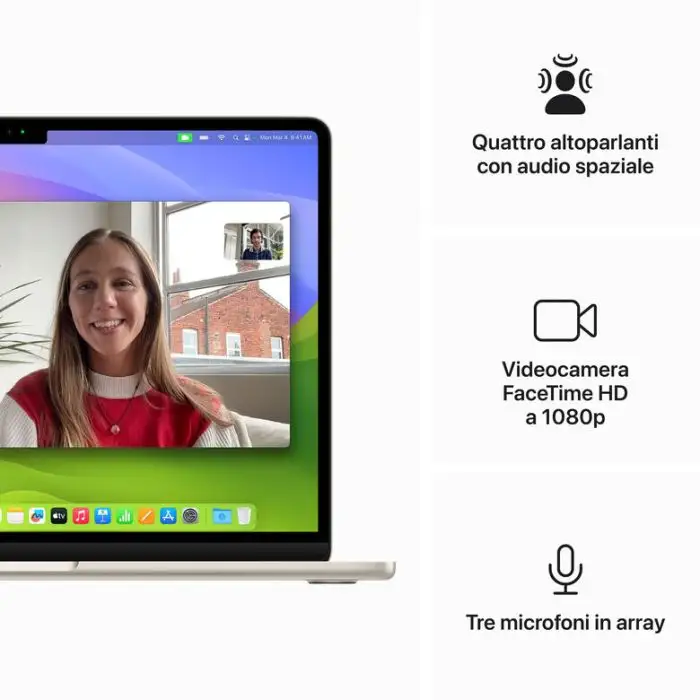 Apple MacBook Air 13&quot;: Chip M3 con CPU 8-core e GPU 10-core, 512GB SSD - Galassia , 156454 , Immagine 6