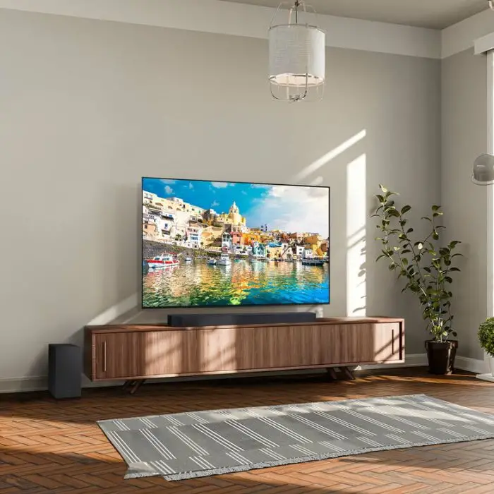 Samsung Soundbar HW-Q700D/ZF Serie Q, 9 Speaker, Wireless Dolby Atmos, Audio a 3.1.2 Canali, Q-Simphony, Compatibile con Alexa e Google Assistant, Titan Black , 155805 , Immagine 9