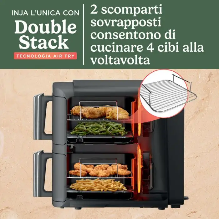Ninja Friggitrice ad aria Double Stack XL da 9,5 L SL400EU , 158074 , Immagine 12