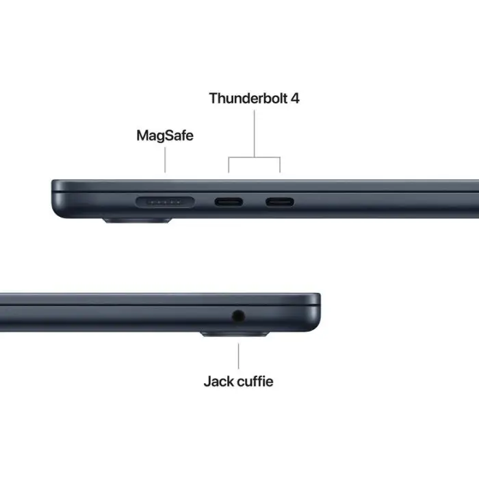 Apple MacBook Air 15&#039;&#039; M4 chip 10-core CPU 10-core GPU, 16GB, 256GB SSD - Mezzanotte , 158330 , Immagine 7