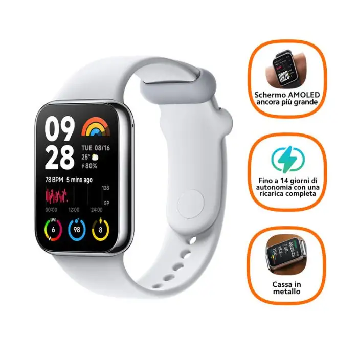 Xiaomi Smart Band 8 Pro AMOLED Braccialetto per rilevamento di attività 4,42 cm (1.74&quot;) Grigio chiaro , 153089 , Immagine 2