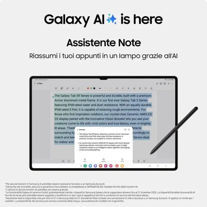 Samsung Galaxy Tab S9 Wi-Fi 12GB / 256GB Graphite , 148345 , Immagine 4